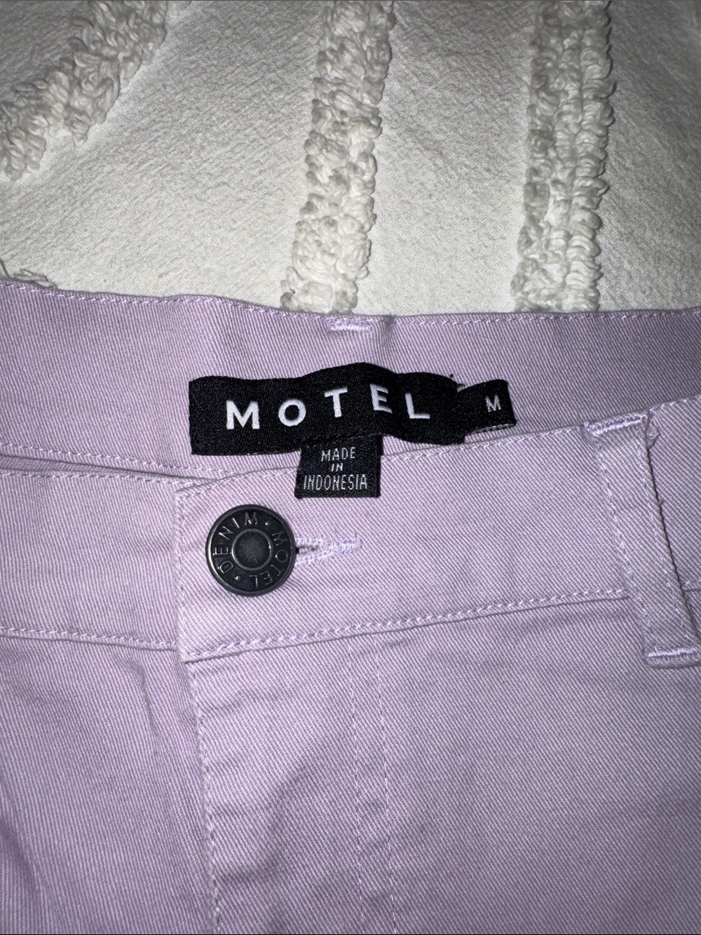 Motel Rocks High Rise Bootcut Stretch Lilac Pants - Picture 3 of 8